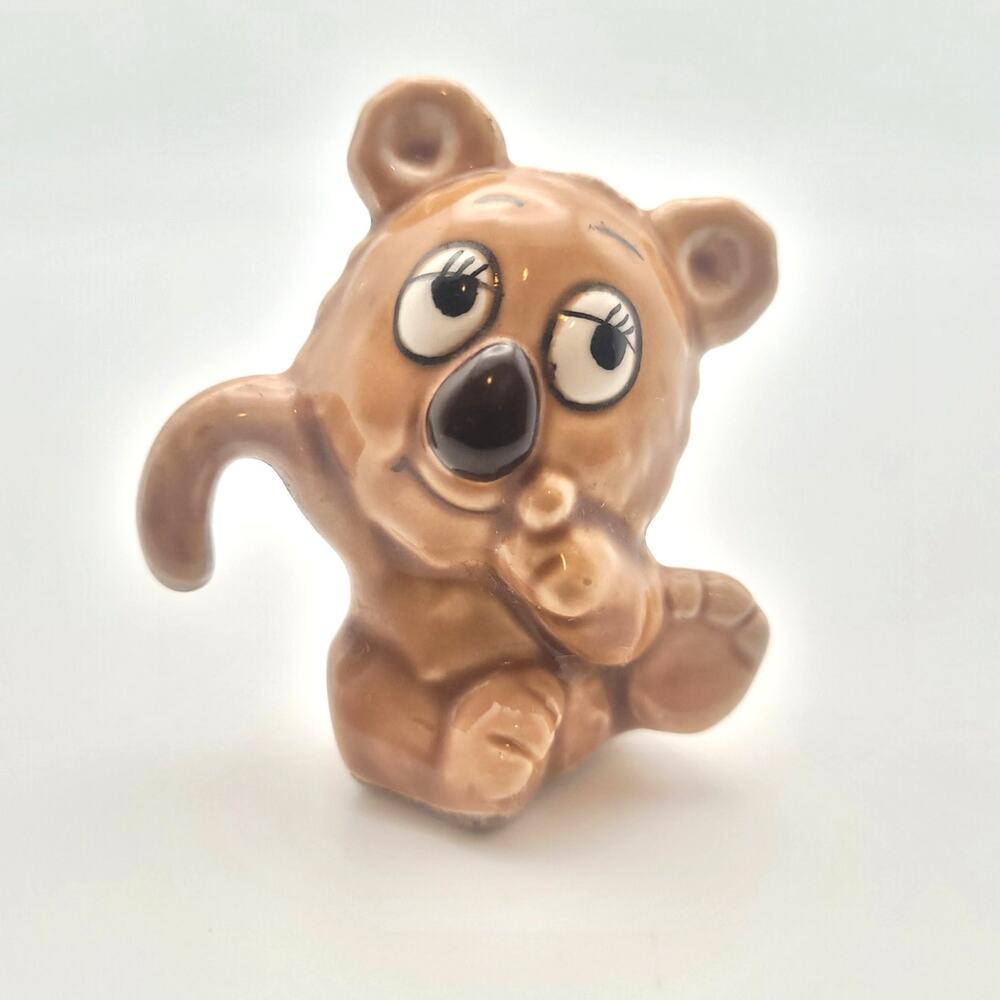 Vintage Koala Bear Pot Plant Hanger Porcelain Cartoon Cute Adorable 2" Tall